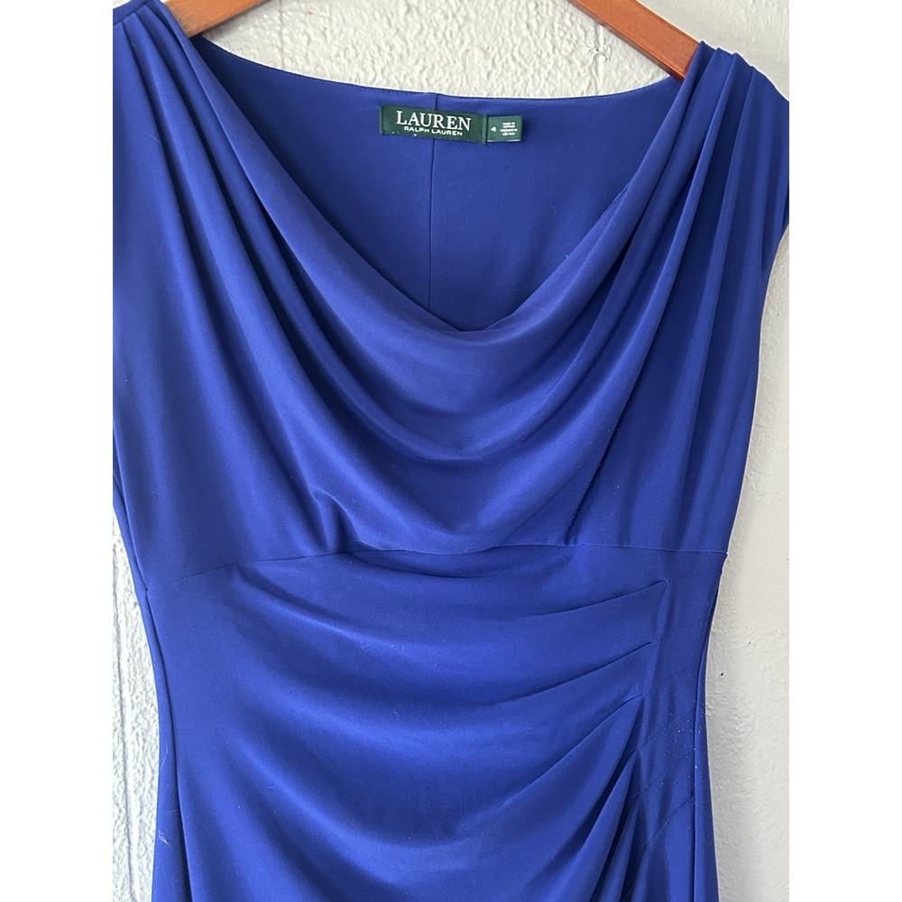 Lauren Ralph Lauren Purple Blue Sleeveless Dress Women's size 4 Cocktail - Picture 2 of 5